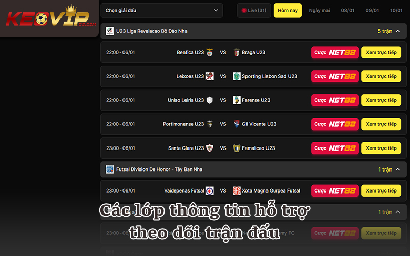 Giao diện kèo nhà cái và thống kê bóng đá